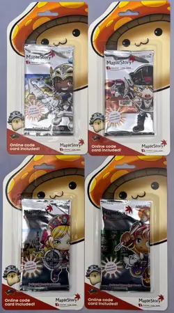 Set of 4 MapleStory 9-card booster packs 2007 Wizards of the coast /Nexon - Image 1