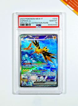 Pokemon PSA 10 Zapdos Ex #202 151 Special Illustration Rare 2023 Italiano - Image 1