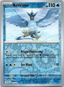 Articuno 032/159 Journey Together Pokemon Reverse Holo Near Mint - Image 1