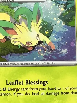 Leafeon - Cosmos Holo w/ Swirl 🌀 NM - SV: Scarlet & Violet Promo Pokemon #170 1 - Image 2