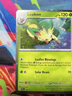 Leafeon - Cosmos Holo w/ Swirl 🌀 NM - SV: Scarlet & Violet Promo Pokemon #170 1 - Image 3