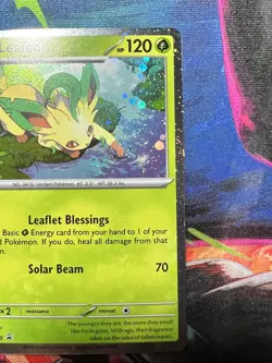 Leafeon - Cosmos Holo w/ Swirl 🌀 NM - SV: Scarlet & Violet Promo Pokemon #170 1 - Image 4