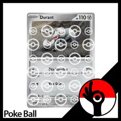 Pokemon TCG: White Flare - PokeBall Reverse Holo - 070/086 - Durant - Image 1