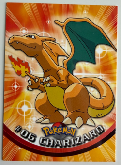 1999 Topps Pokemon Charizard #06 Non-Holo TV Series 1 Black Logo – Vintage - Image 1