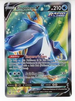 Empoleon V - 145/163 - Battle Styles Full Art Ultra Rare Holo Pokemon TCG NM - Image 1