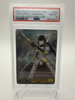 2022 Weiss Schwarz Japanese #002 True Capability Narberal Gold Signature PSA 10 - Image 1