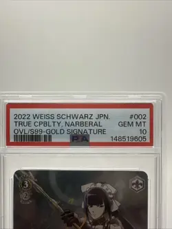 2022 Weiss Schwarz Japanese #002 True Capability Narberal Gold Signature PSA 10 - Image 2