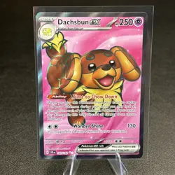 Pokemon Dachsbun ex Full Art Holo Secret Rare 160/142 Stellar Crown Card - Image 1