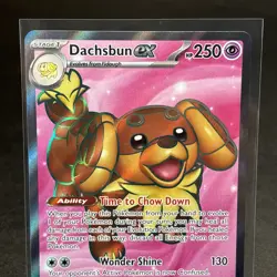 Pokemon Dachsbun ex Full Art Holo Secret Rare 160/142 Stellar Crown Card - Image 3