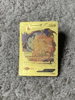 Charizard V HP508 Wild Flames Rare Gold Accent Foil Fan Art Cards - Image 2