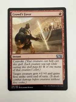 Crowd’s Favor MTG Magic the Gathering Card NM Near Mint M15 - Image 1