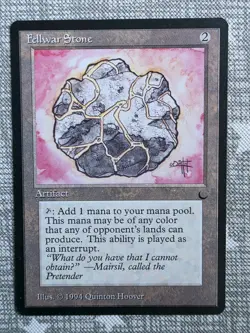 MTG Fellwar Stone – The Dark (1994) Uncommon – LP/Excellent–Vintage Artifact (f) - Image 1