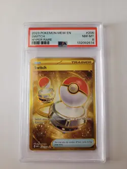 Switch 206/165 Hyper Rare PSA 8 - 2023 Pokemon 151 (2614) - Image 1