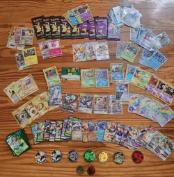 Pokemon Card Collection Lot - Packs, Coins, Sleeves, Binder Pages And More - HOT - Image 1
