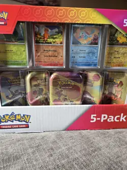 Pokemon 151 Mini Tins 5-Pack Case (8) Costco - Image 5