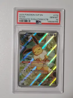 Pokemon TCG Eevee Prismatic Evolutions Black Star Promo Holo PSA 10 - Image 1