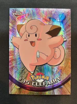 2000 Topps Chrome Pokemon Clefairy Spectra #35 - NM - Image 1