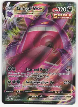 Gengar VMAX Pokemon Fusion Strike Holo 157/264 NM 2021 - Image 1