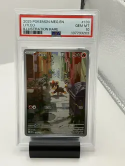 2025 Pokemon Litleo Illustration Rare Mega Evolution 139/132 PSA 10 GEM MINT - Image 1