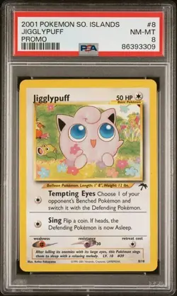 2001 Pokemon Southern Islands Jigglypuff #8 - PSA 8 NEAR MINT to MINT - Image 1