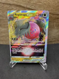 Pokemon Regidrago VSTAR 136/195 Silver Tempest Ultra Rare Holo NM - Image 1