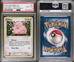 Pokemon 2004 EX Fire Red & Leaf Green #59 CLEFAIRY Reverse Foil PSA 8 NM-MT - Image 3