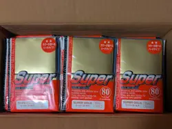 KMC Card Barrier Super Gold Sleeves Case 30 packs of 80 2400 Sleeves - Image 1