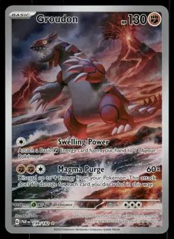 Pokemon Cards Groudon 199/182 Paradox Rift Illustration Rare NM - Image 1