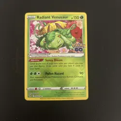 Radiant Venusaur 004/078 Radiant Rare Holofoil - Pokemon GO NM/M Card - Image 1