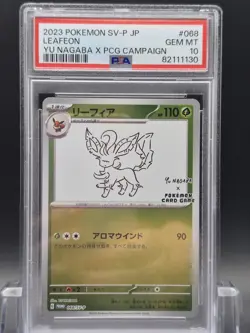PSA 10 Leafeon Yu Nagaba 068/SV-P GEM MINT Japanese Graded Pokemon Card - Image 1