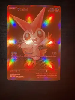 Pokemon TCG Victini Card Black Bolt Red Holo BWR 171/086 NM - Image 1
