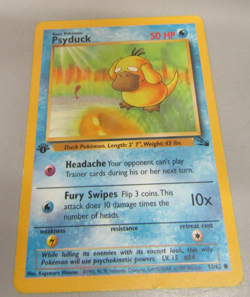 Vintage 1999 1st Edition Psyduck 53/62 Fossil Pokemon Card - Image 1