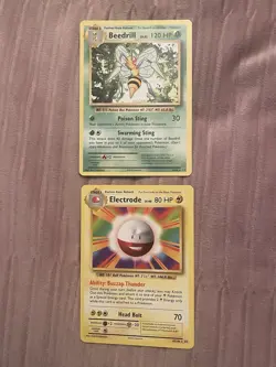 2x Pokemon Cards - Electrode 40/108 - Beedrill 7/108 - Evolutions [NM] - Image 1