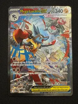 Pokemon Mega Evolutions TCG Mega Lucario EX Card 179/132 Sir NM - Image 1