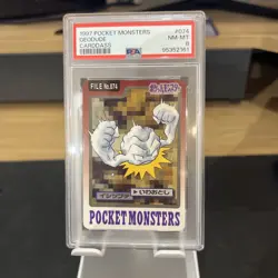 PSA 8 Geodude 074 Carddass NM-Mint Pokemon Card Vending 1997 Pocket Monsters - Image 1