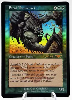 Feral Throwback 126/145 Foil Prerelease Promo Legions MTG NM - Image 1