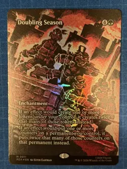 New NM MtG Doubling Season Borderless TMNT Source Material Foil - Image 1