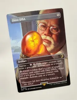 MTG Dino DNA 0020 Borderless REX Jurassic World Universes Beyond 2023 TCG Rare - Image 1