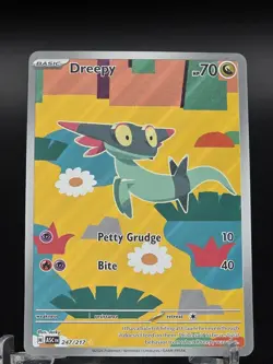 Pokemon Dreepy 247/217 ASC EN Full Art Holo Rare Basic 70 HP Petty Grudge Bite - Image 2