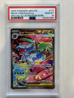 PSA 10 Mega Venusaur Ex #177/132 - Mega Evolution Pokemon TCG - Image 1