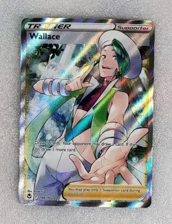 Wallace 194/195 NM/M SWSH Sword Shield Silver Tempest Full Art Pokemon TCG - Image 1
