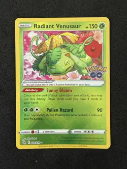Radiant Venusaur Radiant Rare Pokemon GO 004/078 NM - Image 1