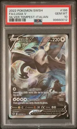 Pokemon PSA 10 Lugia V #186 Alternative Art Tempesta Argentata 2022 Italiano - Image 2