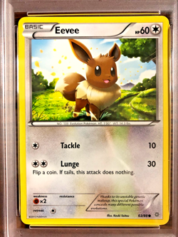 Eevee Regular Common #63|PSA NM-MT 8|POP 13|2015 XY Ancient Origins|Pokemon TCG - Image 2