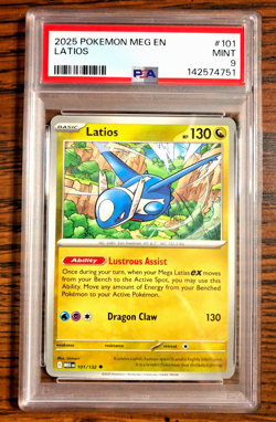 Latios Regular Uncommon #101|PSA MINT 9|2025 Mega Evolution Base Set|Pokemon TCG - Image 1