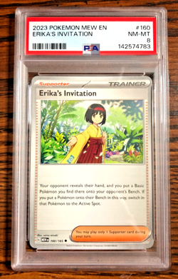 Erika's Invitation Uncommon #160|PSA NM-MT 8|Scarlet & Violet 151|Pokemon TCG - Image 1