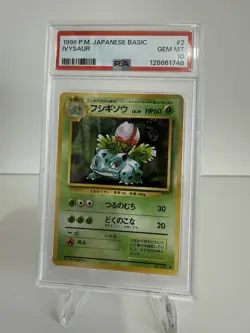 Pokemon Ivysaur Japanese 1996 Base Set #002 PSA 10 Gem Mint Non Holo New Cert - Image 1