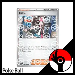 Pokemon TCG: White Flare - PokeBall Reverse Holo - 084/086 - Hilda - Image 1
