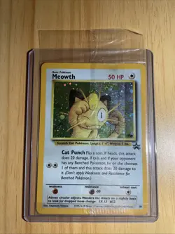 Pokemon TCG Meowth Black Star 10 Wotc Promo Holo SEALED - Image 1