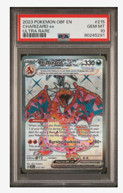 2023 POKEMON OBF-EN CHARIZARD EX ULTRA RARE # 215 PSA 10 - Image 1